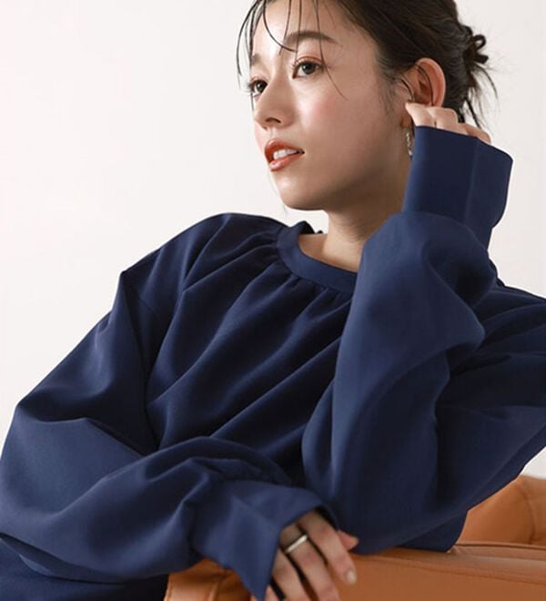 Pierrot（ピエロ）の「【速乾機能付】ギャザートップスラッシュガード（チュニック）」｜詳細画像