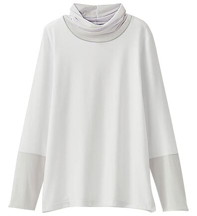 BELLUNA（ベルーナ）の「チュールデザイン首元ゆったりインナー（カットソー）」