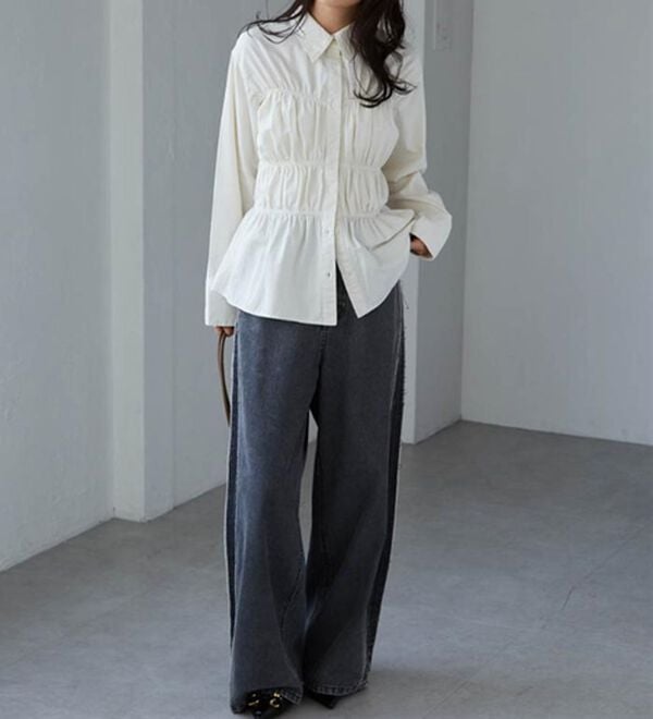 RANAN（ラナン）の「ライトデニムシャーリングデザインシャツブルー（シャツ）」｜詳細画像