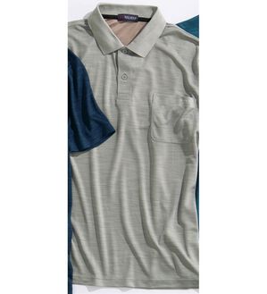 「＜スイゲン＞冷感・ＵＶ対策アクティブポロシャツ（メンズポロシャツ）」｜ライトグレー