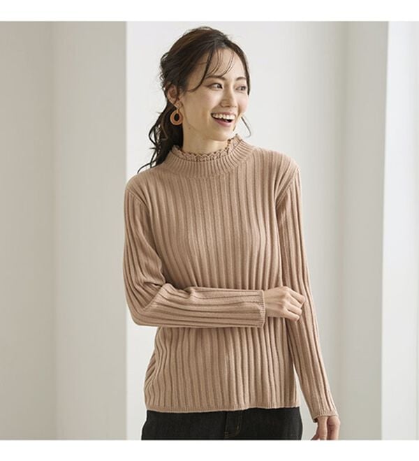 BELLUNA（ベルーナ）の「ウール入りウォッシャブルセーター（ニット・セーター）」｜詳細画像