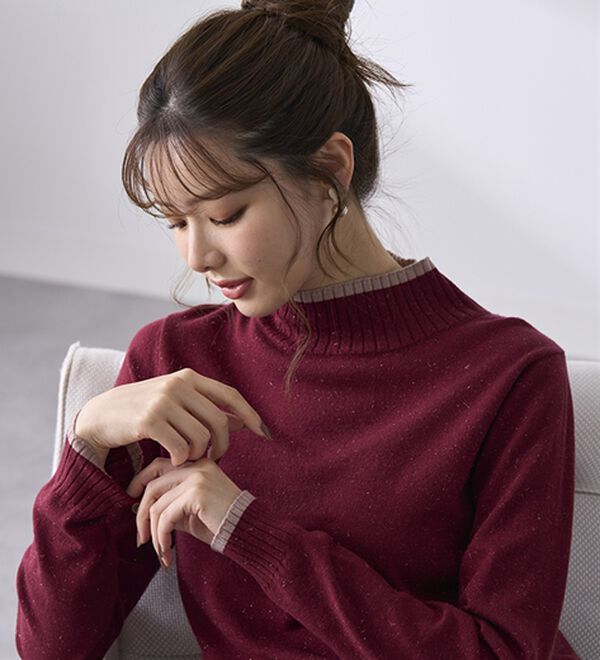 BELLUNA（ベルーナ）の「チクチクしない！ラメ入りウォッシャブルセーター（ニット・セーター）」｜詳細画像