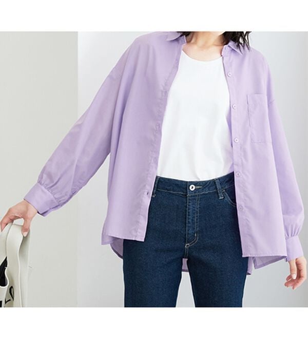 BELLUNA（ベルーナ）の「ベーシックデザインオーバーサイズシャツ（シャツ）」｜詳細画像