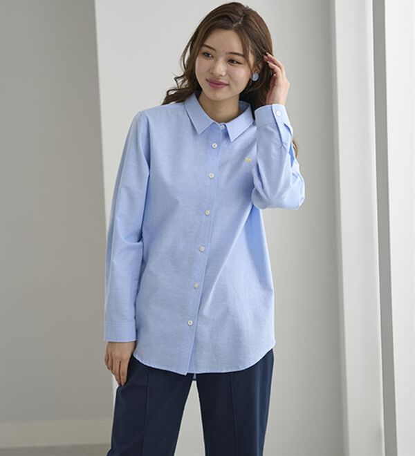 BELLUNA（ベルーナ）の「【ＰＯＬＯ　ＢＣＳ】オックス素材刺しゅうシャツ（シャツ）」｜詳細画像