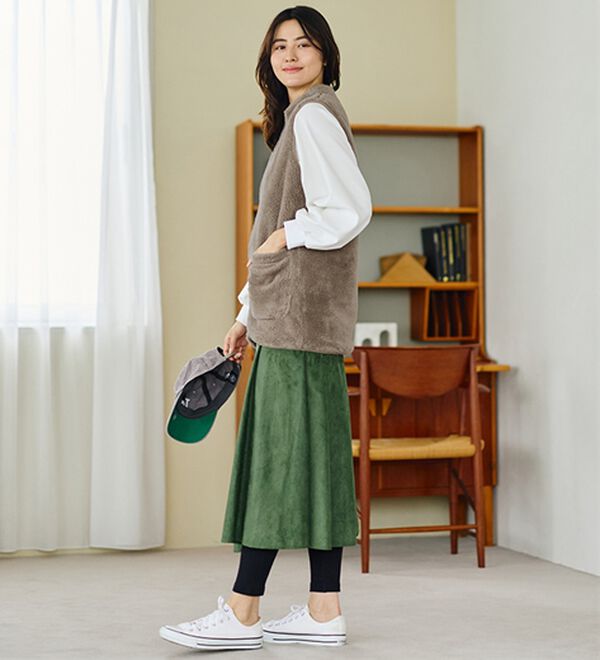 LAVIENNE（ラヴィエンヌ）の「ふわふわ暖かフリースベスト（ベスト）」｜詳細画像