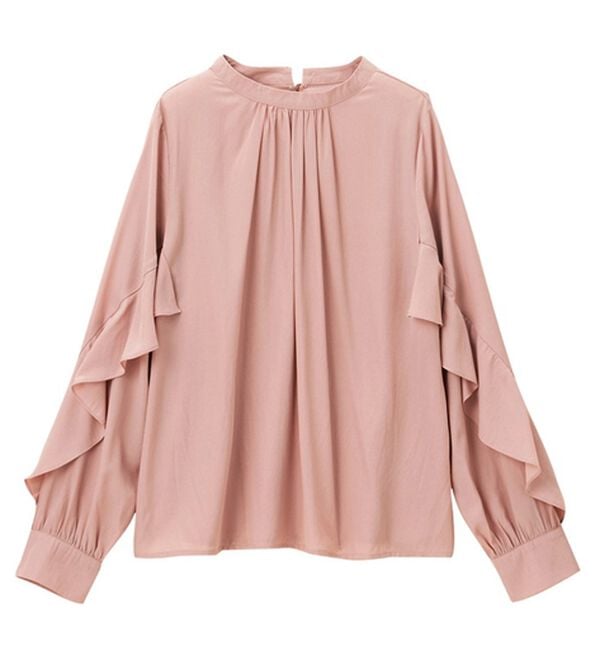 alotta（アロッタ）の「フリル袖プチハイネックブラウス（ブラウス）」｜詳細画像