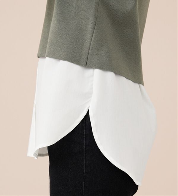 BELLUNA（ベルーナ）の「ニットビスチェ&times;シャツアンサンブル（アンサンブル）」｜詳細画像