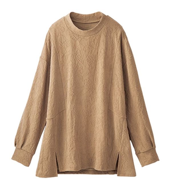 BELLUNA（ベルーナ）の「花柄ふくれジャカード切替プルオーバー（カットソー）」｜詳細画像