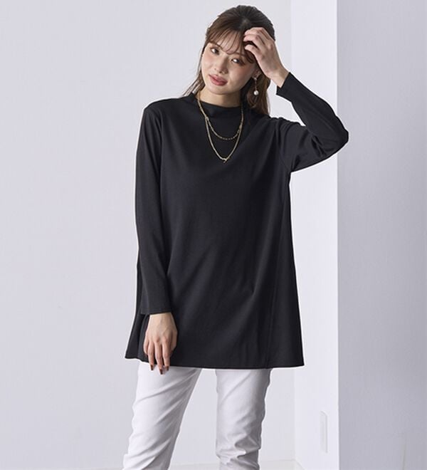 BELLUNA（ベルーナ）の「艶やかコットン１００％チュニック（チュニック）」｜詳細画像