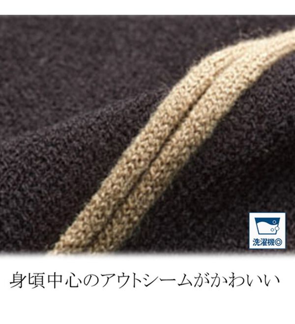 RANAN（ラナン）の「ボリューム袖アウトシームニットワンピース（ニットワンピース）」｜詳細画像