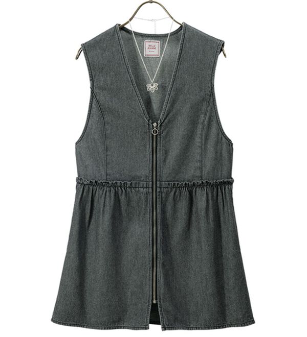 ルフラン（ルフラン）の「【２色組】甘辛ミックス夏デニムのチュニックベスト（ベスト）」｜詳細画像