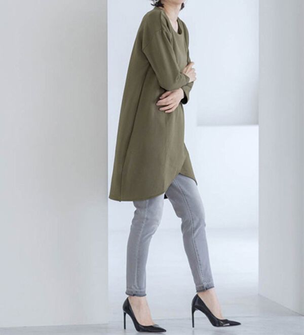 RANAN（ラナン）の「裏起毛！あったかアシメデザインチュニック（チュニック）」｜詳細画像