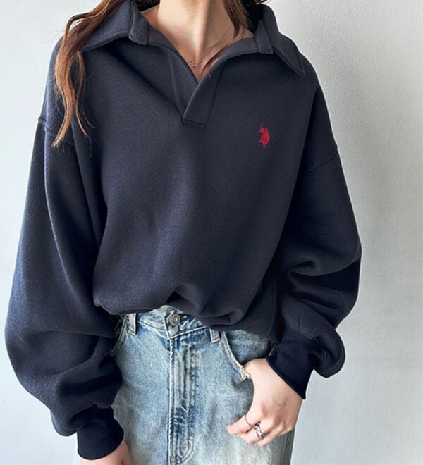 GeeRA（ジーラ）の「【U.S.POLO ASSN.】表ピーチポロ衿スウェット（カットソー）」｜詳細画像