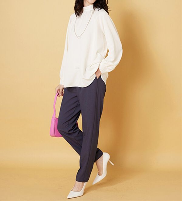 BELLUNA（ベルーナ）の「スタンド衿デザイン上品ブラウス（ブラウス）」｜詳細画像