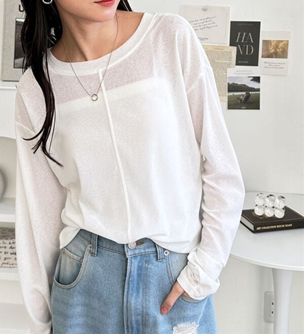 GeeRA（ジーラ）の「着回し自在！スラブシアートップス（カットソー）」｜詳細画像