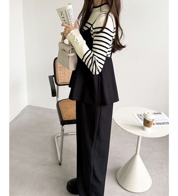 GeeRA（ジーラ）の「セットアップ風キャミソールサロペット（オールインワン）」｜詳細画像