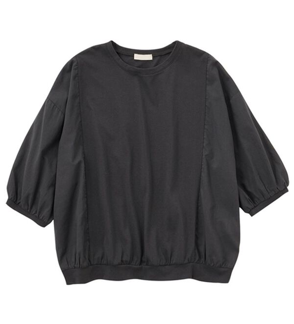 Viola e Viola（ヴィオラ エ ヴィオラ）の「異素材切替７分袖ゆるプルオーバー（カットソー）」｜詳細画像