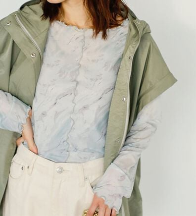 GeeRA（ジーラ）の「前後２ＷＡＹ花柄シアートップス（カットソー）」