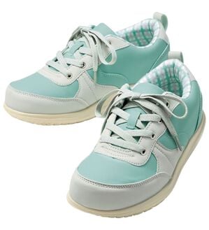 BELLUNA（ベルーナ）の「ゆったり５Ｅ配色オブリークスニーカー（スニーカー）」｜ブルー