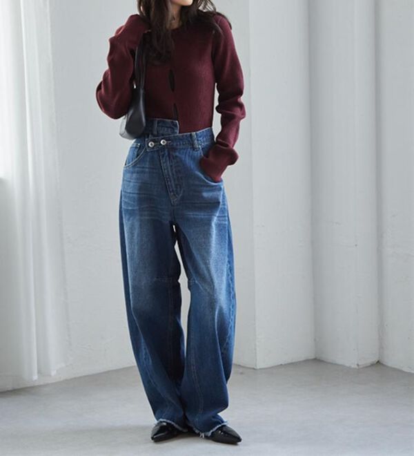 RANAN（ラナン）の「クロスウエストカーブデニム（フルレングスパンツ）」｜詳細画像