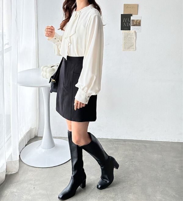 GeeRA（ジーラ）の「２ＷＡＹドレープスカーフタイブラウス（ブラウス）」｜詳細画像