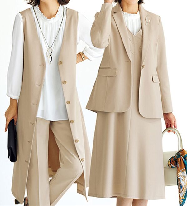 BELLUNA（ベルーナ）の「【４点セット】洗えるストレッチ！着回し自慢４点セットスーツ（その他スーツ）」｜詳細画像