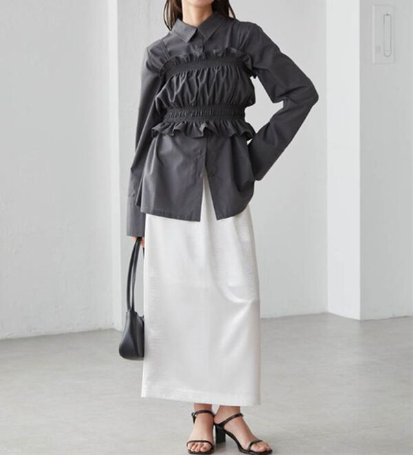 RANAN（ラナン）の「ビスチェ&times;レギュラーカラーシャツ（シャツ）」｜詳細画像