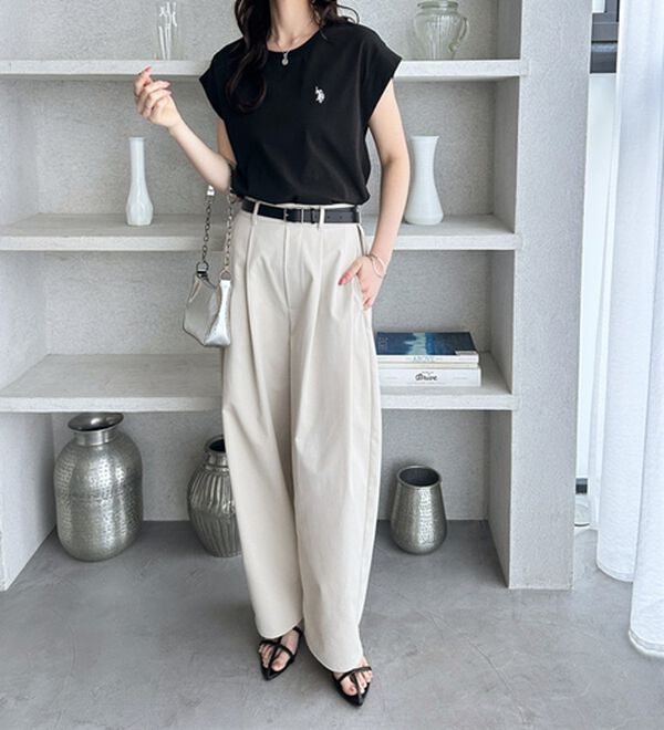 GeeRA（ジーラ）の「【ＵＳ．ＰＯＬＯ．ＡＳＳＮ】接触冷感フレンチスリーブＴシャツ（Tシャツ）」｜詳細画像