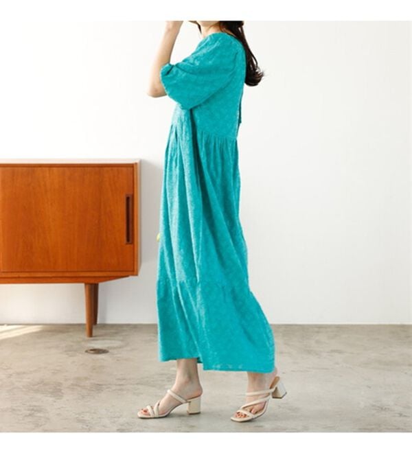 GeeRA（ジーラ）の「ジャカードパフスリーブワンピース（その他ワンピース）」｜詳細画像