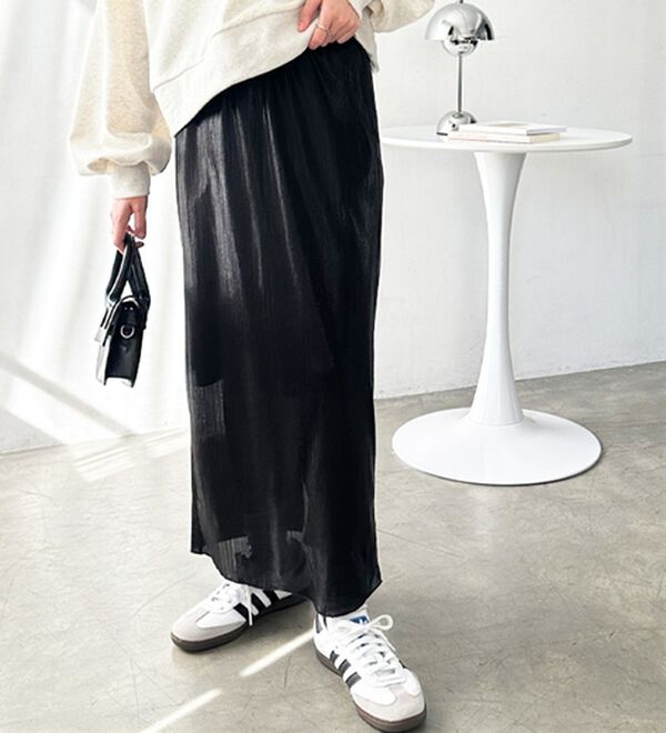 GeeRA（ジーラ）の「シャイニーナロースカート（ロングスカート）」｜詳細画像