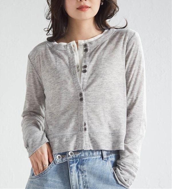 RANAN（ラナン）の「シアーリブカーディガン（その他カーディガン）」｜詳細画像