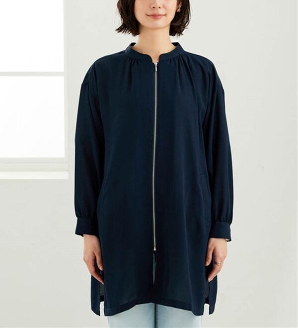 BELLUNA（ベルーナ）の「とろみ素材イージーケアロング丈ジャケット（その他ジャケット）」｜詳細画像