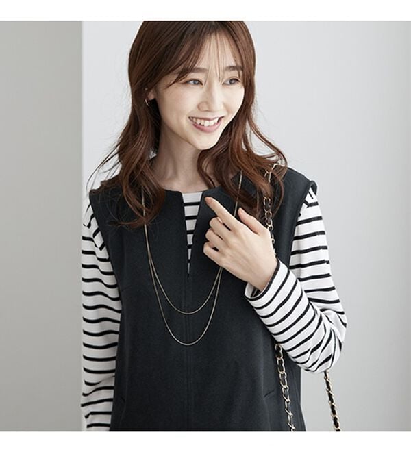 BELLUNA（ベルーナ）の「ウーリッシュ素材ジャンパースカート（ジャンパースカート）」｜詳細画像