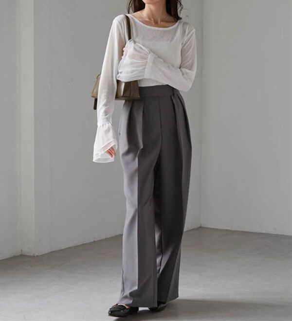 RANAN（ラナン）の「フレアーチュール袖スラブシアーＴ（カットソー）」｜詳細画像