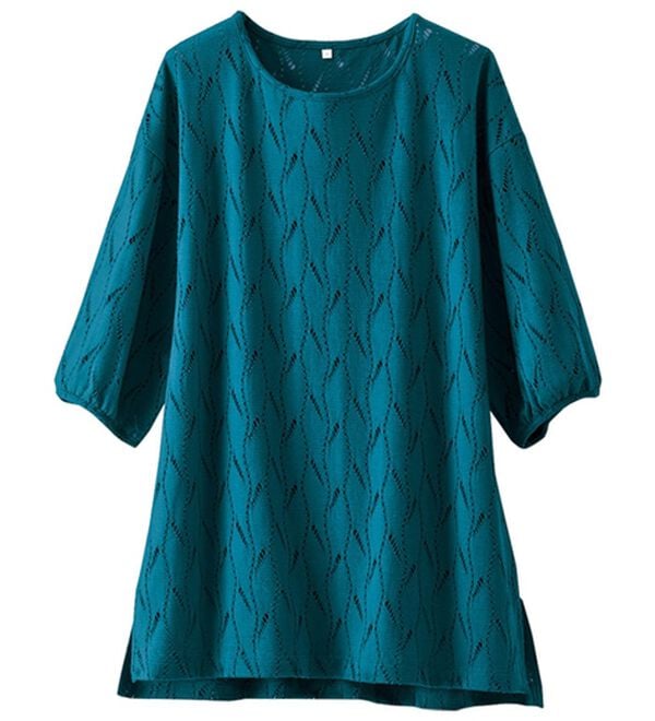 BELLUNA（ベルーナ）の「ストレッチレース素材ふんわり袖チュニック（チュニック）」｜詳細画像