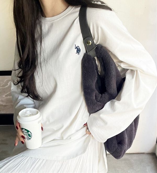 GeeRA（ジーラ）の「【Ｕ．Ｓ．ＰＯＬＯ ＡＳＳＮ】オーバーサイズ刺しゅうロンＴ（カットソー）」｜詳細画像