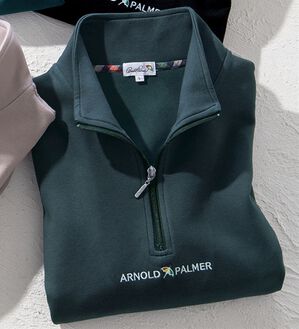 「＜アーノルド　パーマー＞ハーフジップトレーナー（メンズトレーナー）」｜ブルーグレー