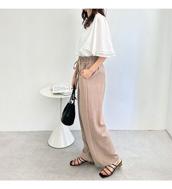 GeeRA（ジーラ）の「シアー切替フレアー袖Ｔブラウス（ブラウス）」｜詳細画像