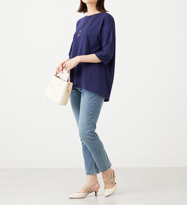 BELLUNA（ベルーナ）の「ヒンヤリ冷感！切替デザインプルオーバー（カットソー）」｜詳細画像