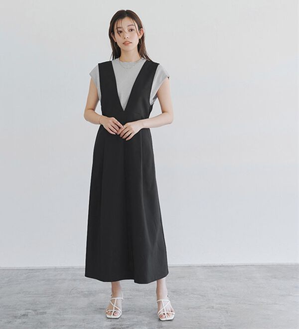 Pierrot（ピエロ）の「ウエストマークジャンパースカート（ジャンパースカート）」｜詳細画像