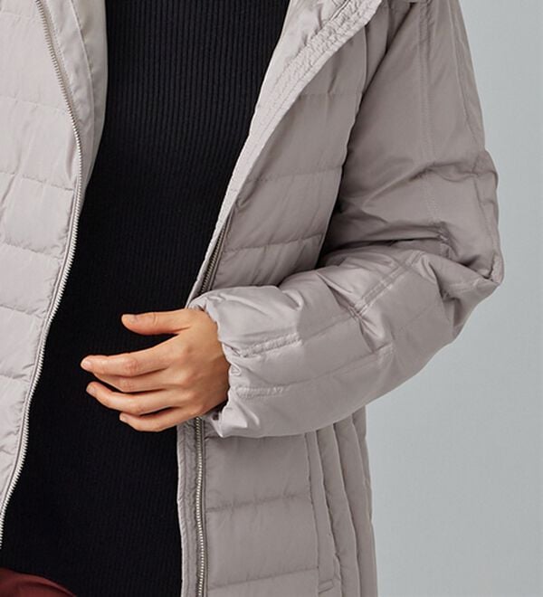 BELLUNA（ベルーナ）の「フレンチダウン使い細見えキルト切替ロングコート（ロングコート）」｜詳細画像
