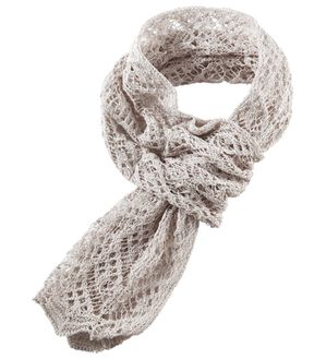 BELLUNA（ベルーナ）の「日本製　和紙使いの涼やかミニマフラー（ストール・スカーフ・マフラー）」｜グレー