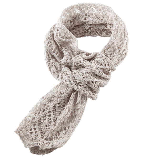 BELLUNA（ベルーナ）の「日本製　和紙使いの涼やかミニマフラー（ストール・スカーフ・マフラー）」｜グレー