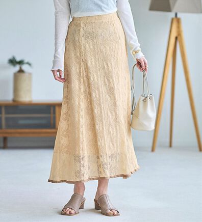 GeeRA（ジーラ）の「裾配色マーメイドスカート（ロングスカート）」