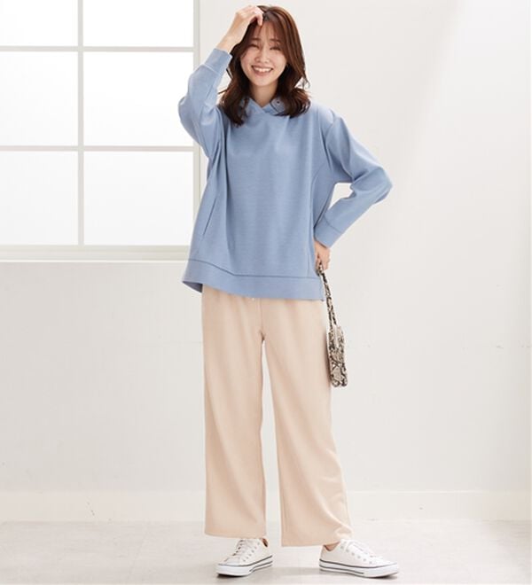 BELLUNA（ベルーナ）の「とろみ素材フードデザインパーカー（パーカー）」｜詳細画像