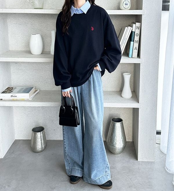 GeeRA（ジーラ）の「【U.S.POLOASSN】オーバーサイズワッフルスウェット（カットソー）」｜詳細画像