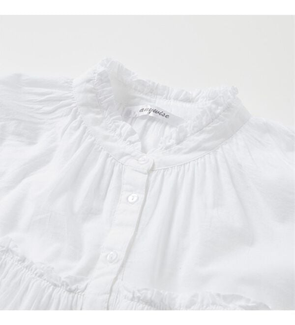 RANAN（ラナン）の「綿100％袖ボリューム刺しゅうブラウス（ブラウス）」｜詳細画像