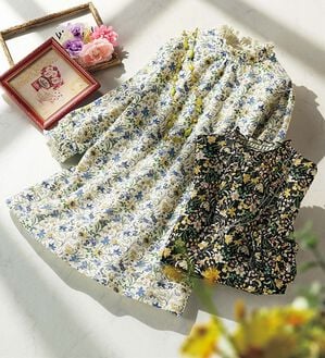 ルフラン（ルフラン）の「日本製シャーリング使いが上品なニットちりめんブラウス＜初美～はつみ～＞（ブラウス）」｜詳細画像