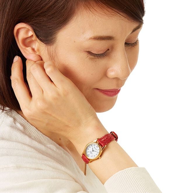 「お買得！ソーラー電源腕時計（本革）（腕時計）」｜詳細画像