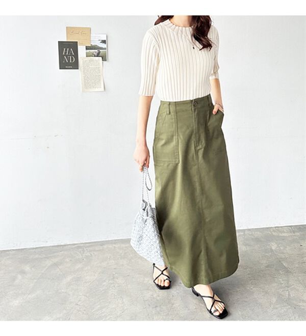 GeeRA（ジーラ）の「配色リブハイネックニット（ニット・セーター）」｜詳細画像